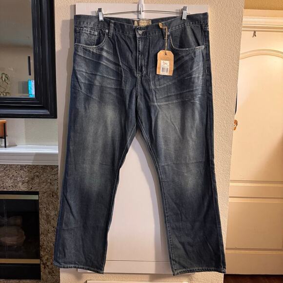 Vintage Ecko Ultd Jeans Mens 42x32 Baggy Y2K Skull Patch Street Retro Grunge - Picture 2 of 10